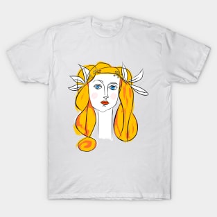 Denizko Art Woman by Picasso - Yellow T-Shirt